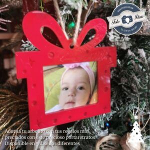 Adorno navideño de portaretratos