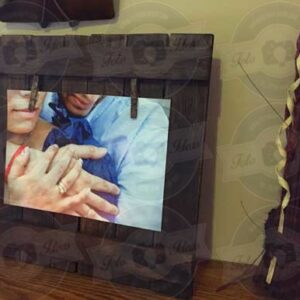 Marco para fotos rústico con prensas