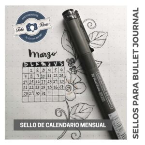 Sello de calendario para bullet journal