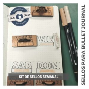 Set de sellos con días de la semana para bullet journal