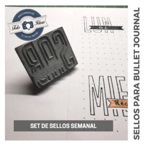 Set de sellos con días de la semana para bullet journal