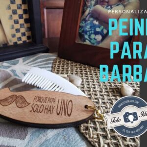 Peine personalizado para barba tipo llavero